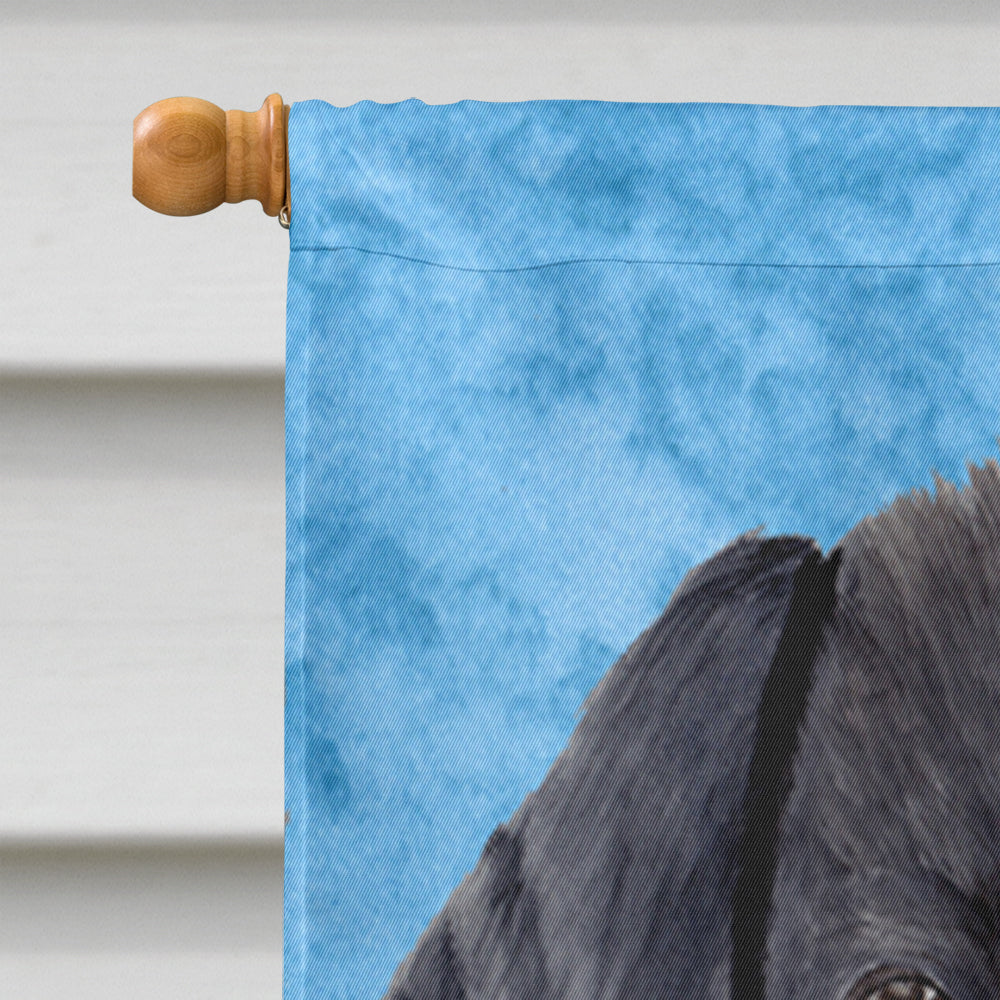 Labrador in Summer Flowers House Flag 28x40 Porch Sleeve Pole Decorative Outside Yard Banner Artwork Wall Hanging, Polyester