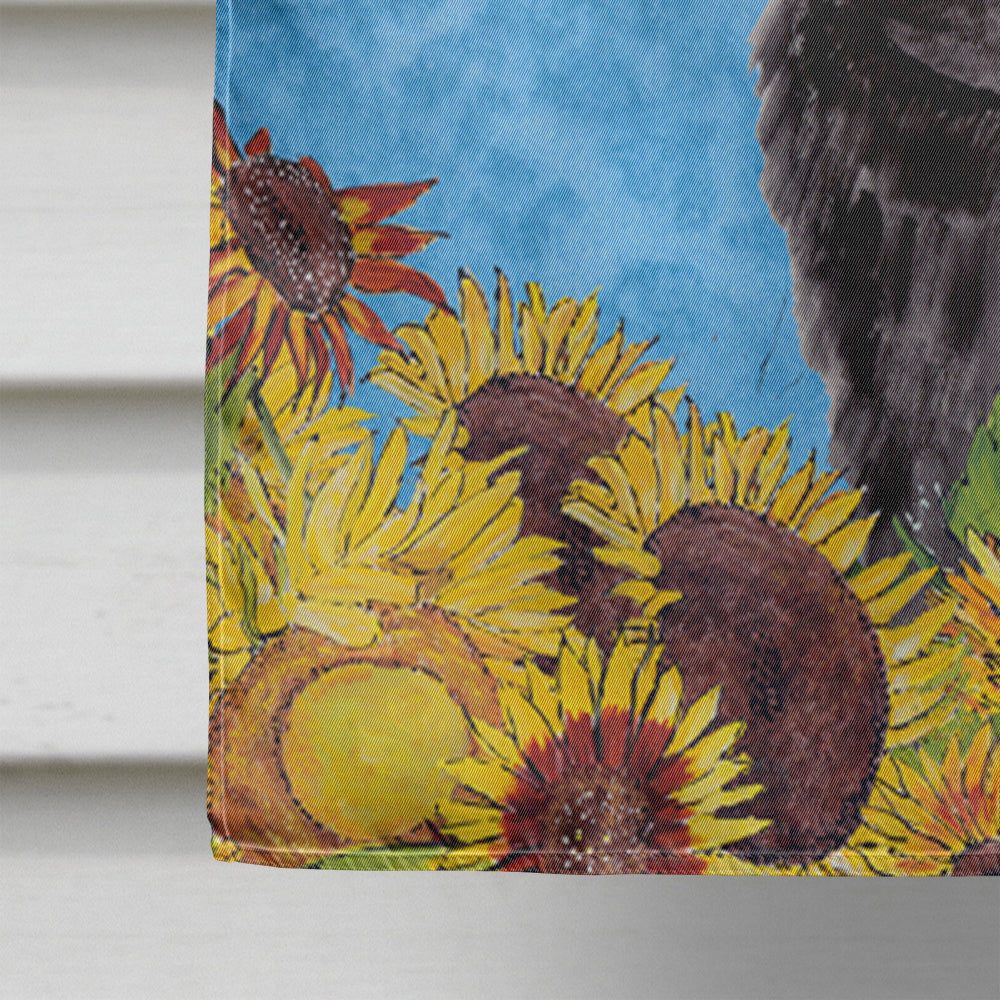 Pug in Summer Flowers House Flag 28x40 Porch Sleeve Pole Decorative Outside Yard Banner Artwork Wall Hanging, Polyester