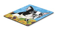 Boston Terrier in Summer Flowers Mouse Pad, Heat Resistant Trivet Hot Pad , Non Slip Rubber Desk Mat, Kitchen Counter Protector, Home Office Decor Gift