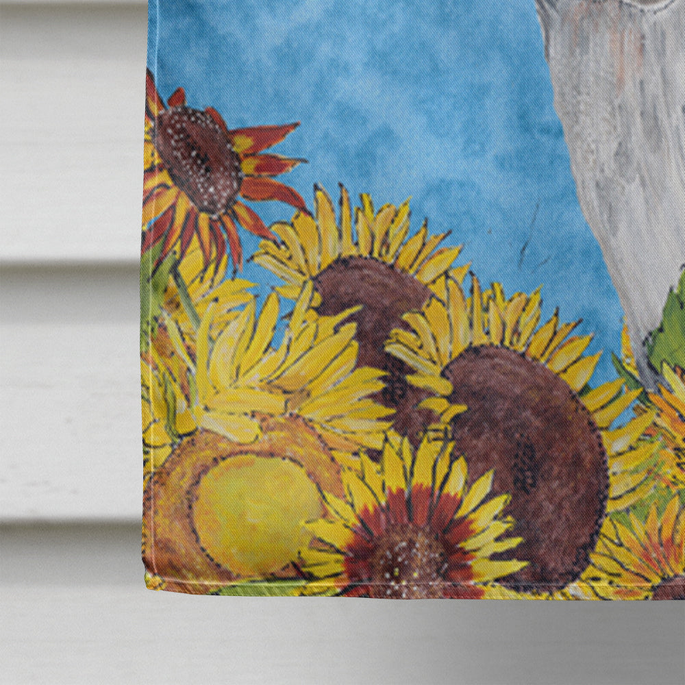 Beagle in Summer Flowers House Flag 28x40 Porch Sleeve Pole Decorative Outside Yard Banner Artwork Wall Hanging, Polyester