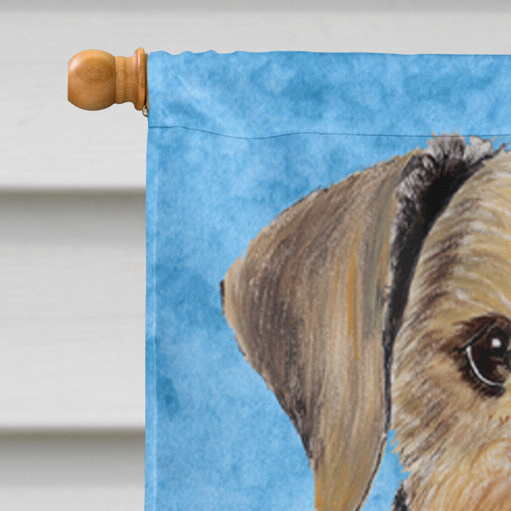 Airedale in Summer Flowers House Flag 28x40 Porch Sleeve Pole Decorative Outside Yard Banner Artwork Wall Hanging, Polyester
