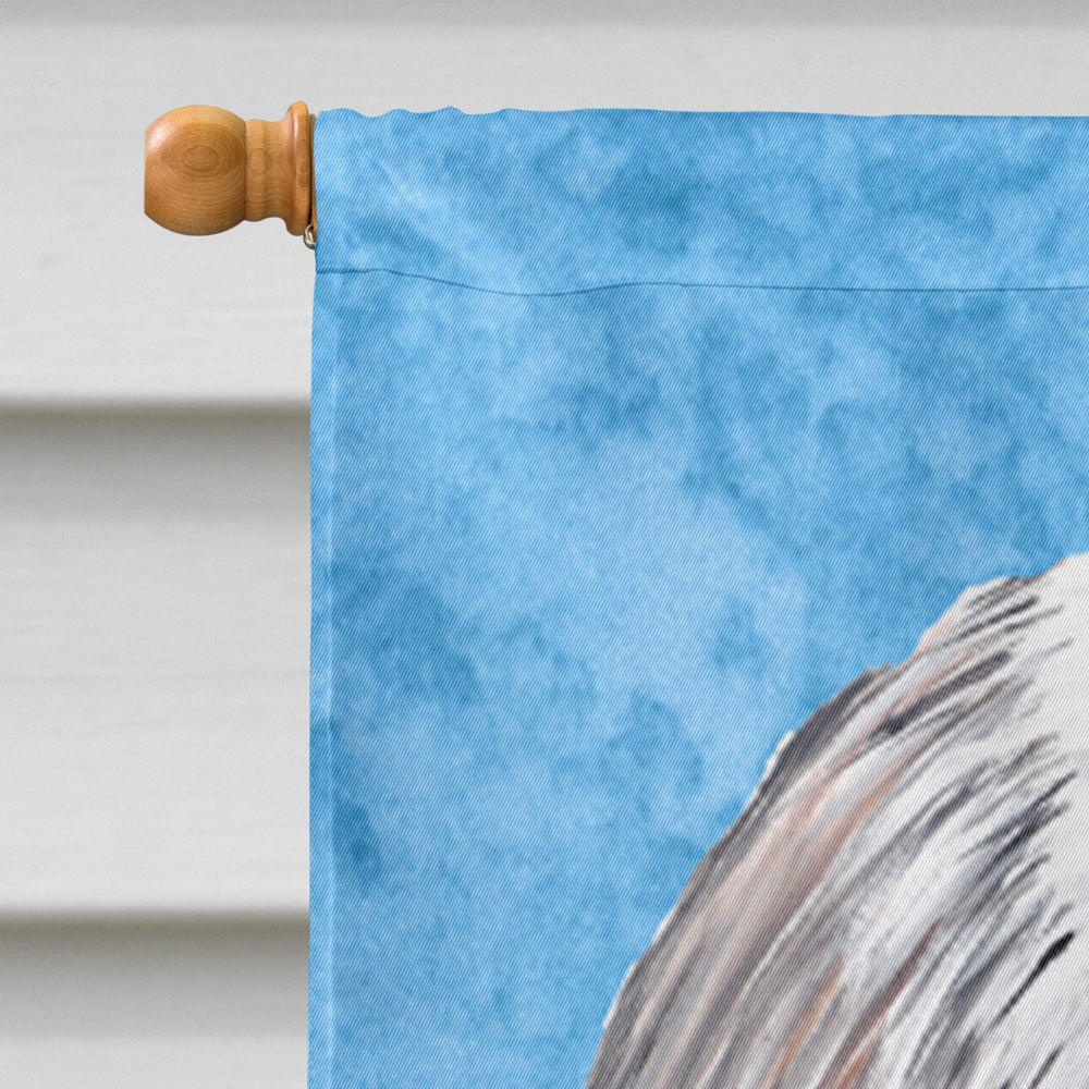 Shih Tzu in Summer Flowers House Flag 28x40 Porch Sleeve Pole Decorative Outside Yard Banner Artwork Wall Hanging, Polyester