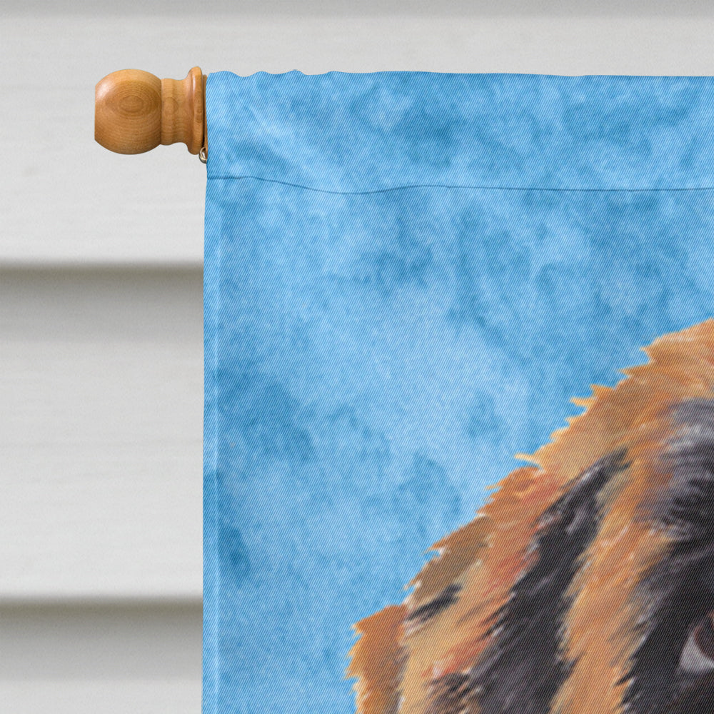 Saint Bernard in Summer Flowers House Flag 28x40 Porch Sleeve Pole Decorative Outside Yard Banner Artwork Wall Hanging, Polyester