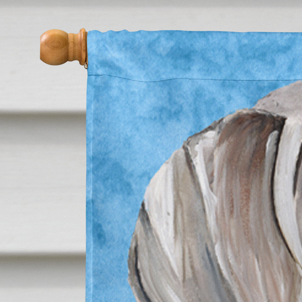 Weimaraner in Summer Flowers House Flag 28x40 Porch Sleeve Pole Decorative Outside Yard Banner Artwork Wall Hanging, Polyester