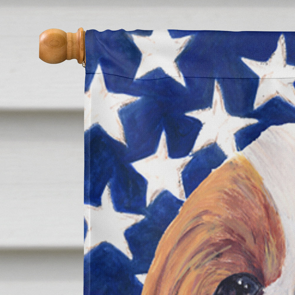 USA American Flag with Cavalier Spaniel House Flag 28x40 Porch Sleeve Pole Decorative Outside Yard Banner Artwork Wall Hanging, Polyester