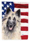 USA American Flag with Belgian Tervuren House Flag 28x40 Porch Sleeve Pole Decorative Outside Yard Banner Artwork Wall Hanging, Polyester