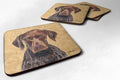 German Shorthaired Pointer Wipe your Paws Foam Coasters Set of 4 Cup Coasters for Indoor Outdoor, Tabletop Protection, Anti Slip, Mouse pad Material