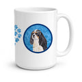 Blue Cavalier Spaniel Ceramic Coffee Mug 15 oz Decorative Large C Handle Mug Cup for Tea, Cocoa Hot Chocolate