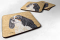 Cavalier Spaniel Wipe your Paws Foam Coasters Set of 4 Cup Coasters for Indoor Outdoor, Tabletop Protection, Anti Slip, Mouse pad Material