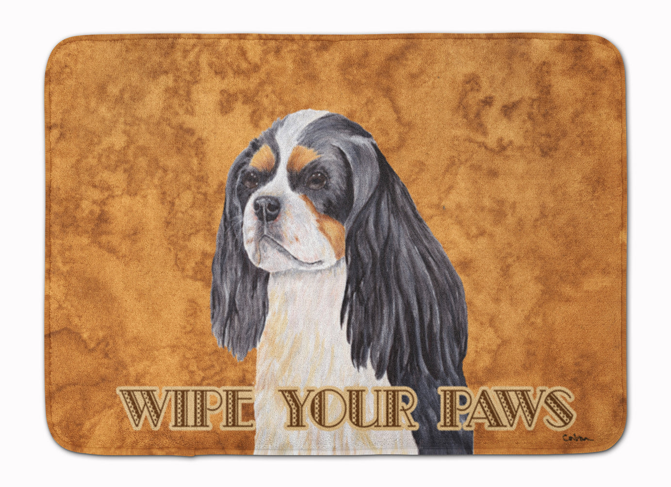 Cavalier Spaniel Wipe your Paws Memory Foam Kitchen Mat Machine Washable Anti-Fatigue Cushion Comfort Bath or Kitchen Rug