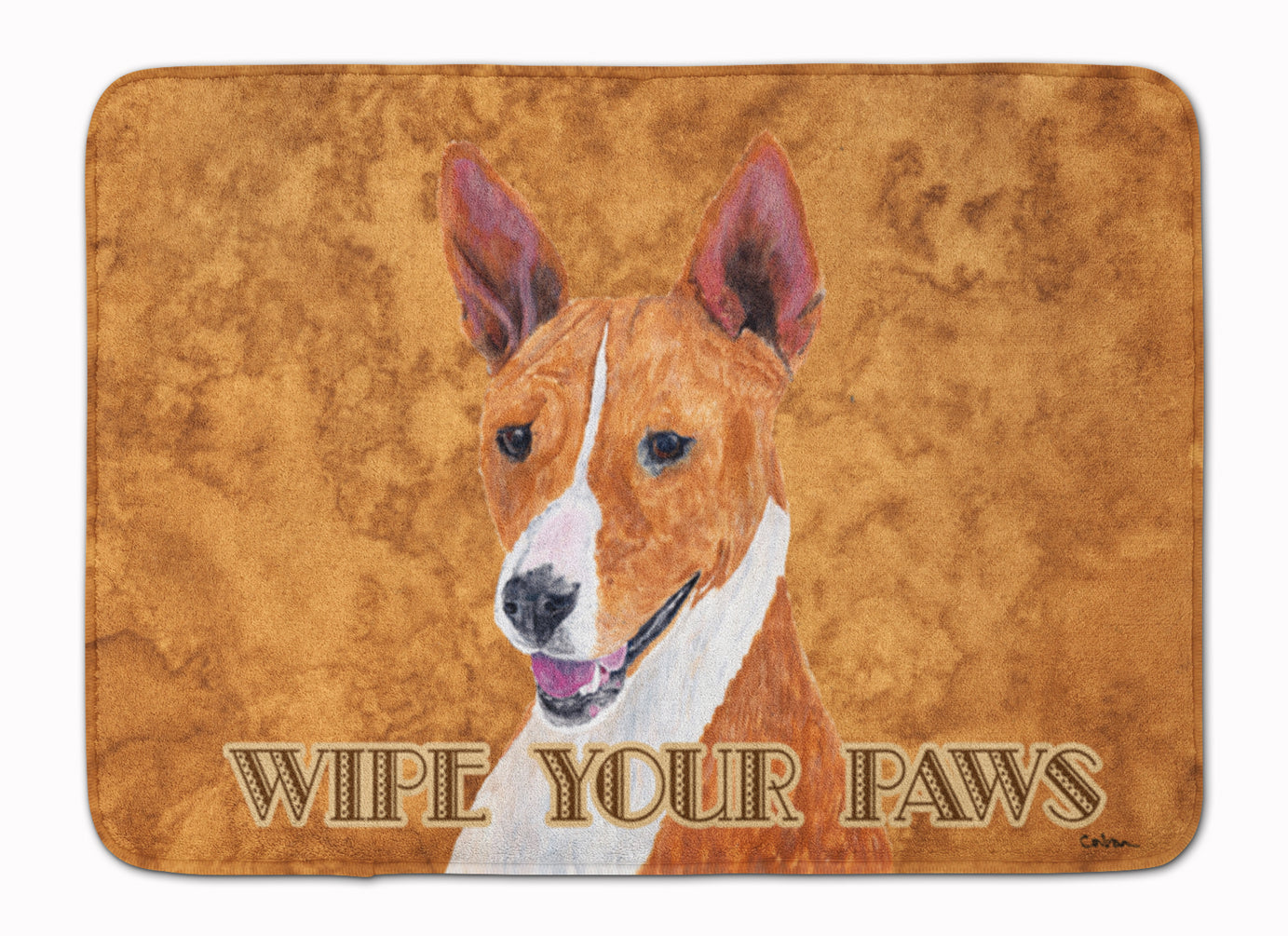 Basenji Wipe your Paws Memory Foam Kitchen Mat Machine Washable Anti-Fatigue Cushion Comfort Bath or Kitchen Rug