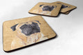 Mastiff Wipe your Paws Foam Coasters Set of 4 Cup Coasters for Indoor Outdoor, Tabletop Protection, Anti Slip, Mouse pad Material