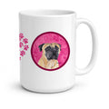 Pink Mastiff Ceramic Coffee Mug 15 oz Decorative Large C Handle Mug Cup for Tea, Cocoa Hot Chocolate