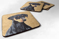 Doberman Wipe your Paws Foam Coasters Set of 4 Cup Coasters for Indoor Outdoor, Tabletop Protection, Anti Slip, Mouse pad Material