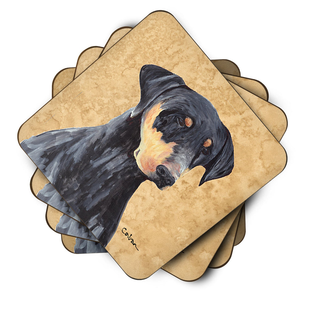 Doberman Wipe your Paws Foam Coasters Set of 4 Cup Coasters for Indoor Outdoor, Tabletop Protection, Anti Slip, Mouse pad Material