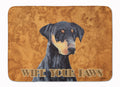 Doberman Wipe your Paws Memory Foam Kitchen Mat Machine Washable Anti-Fatigue Cushion Comfort Bath or Kitchen Rug