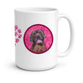 Pink Labrador Ceramic Coffee Mug 15 oz Decorative Large C Handle Mug Cup for Tea, Cocoa Hot Chocolate