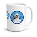 Blue Shih Tzu Ceramic Coffee Mug 15 oz Decorative Large C Handle Mug Cup for Tea, Cocoa Hot Chocolate