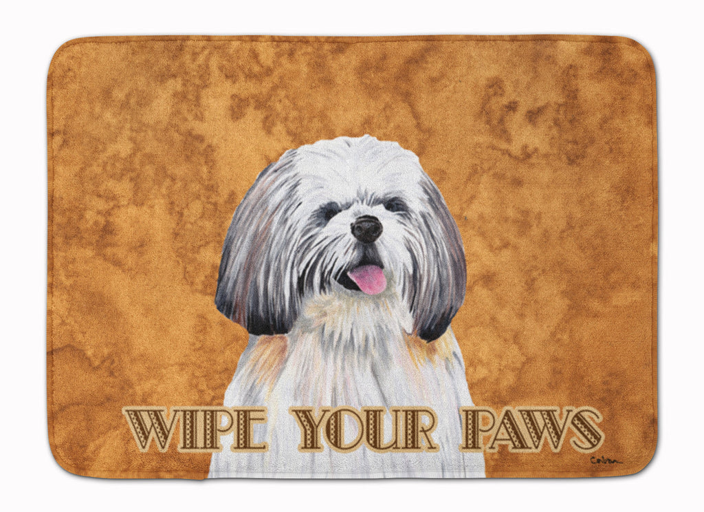 Shih Tzu Wipe your Paws Memory Foam Kitchen Mat Machine Washable Anti-Fatigue Cushion Comfort Bath or Kitchen Rug