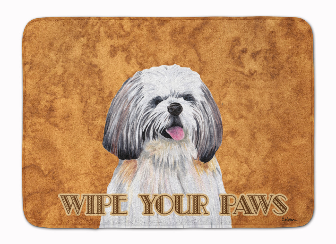 Shih Tzu Wipe your Paws Memory Foam Kitchen Mat Machine Washable Anti-Fatigue Cushion Comfort Bath or Kitchen Rug