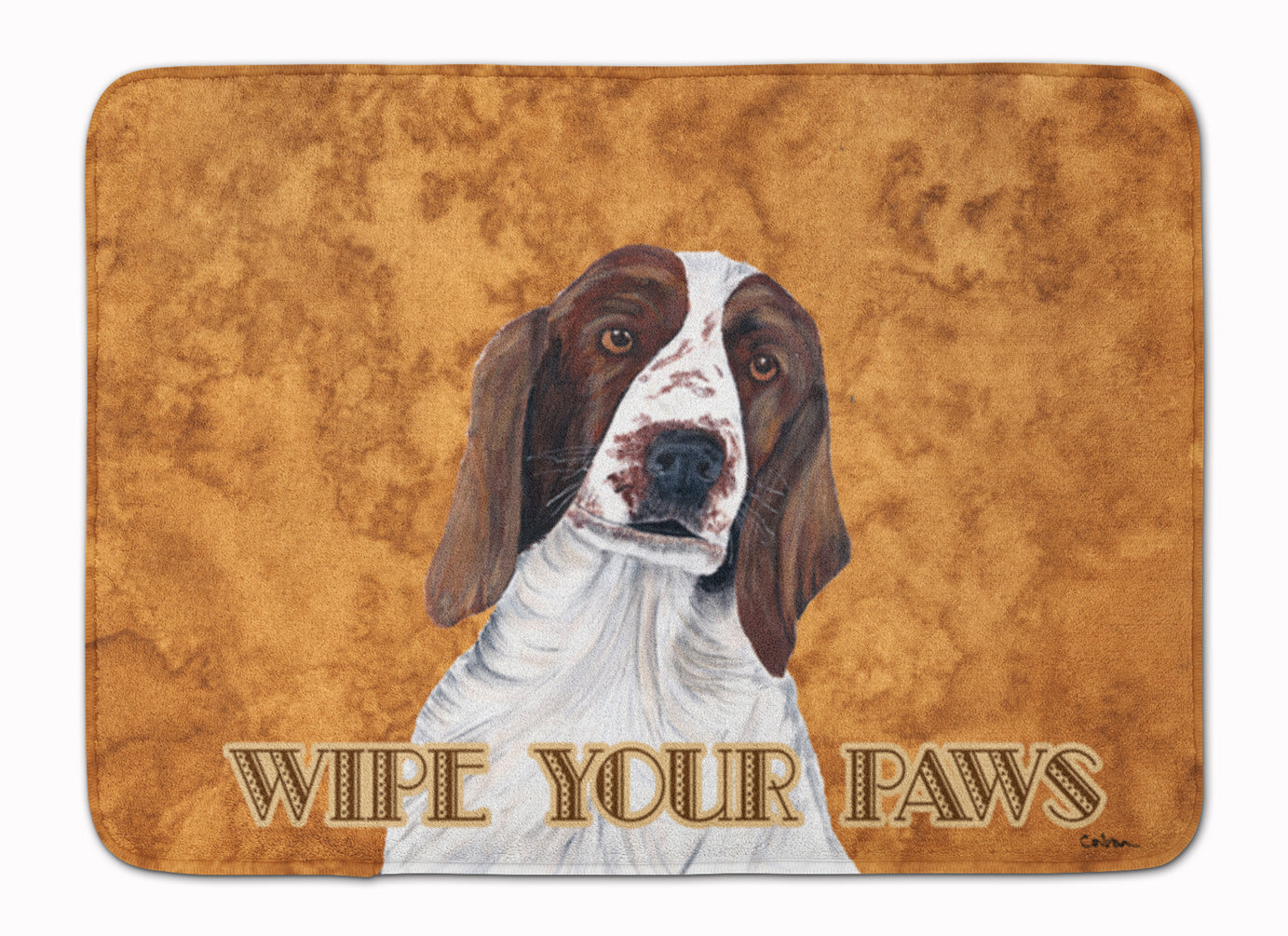 Springer Spaniel Wipe your Paws Memory Foam Kitchen Mat Machine Washable Anti-Fatigue Cushion Comfort Bath or Kitchen Rug