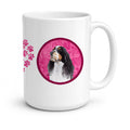 Pink Springer Spaniel Ceramic Coffee Mug 15 oz Decorative Large C Handle Mug Cup for Tea, Cocoa Hot Chocolate