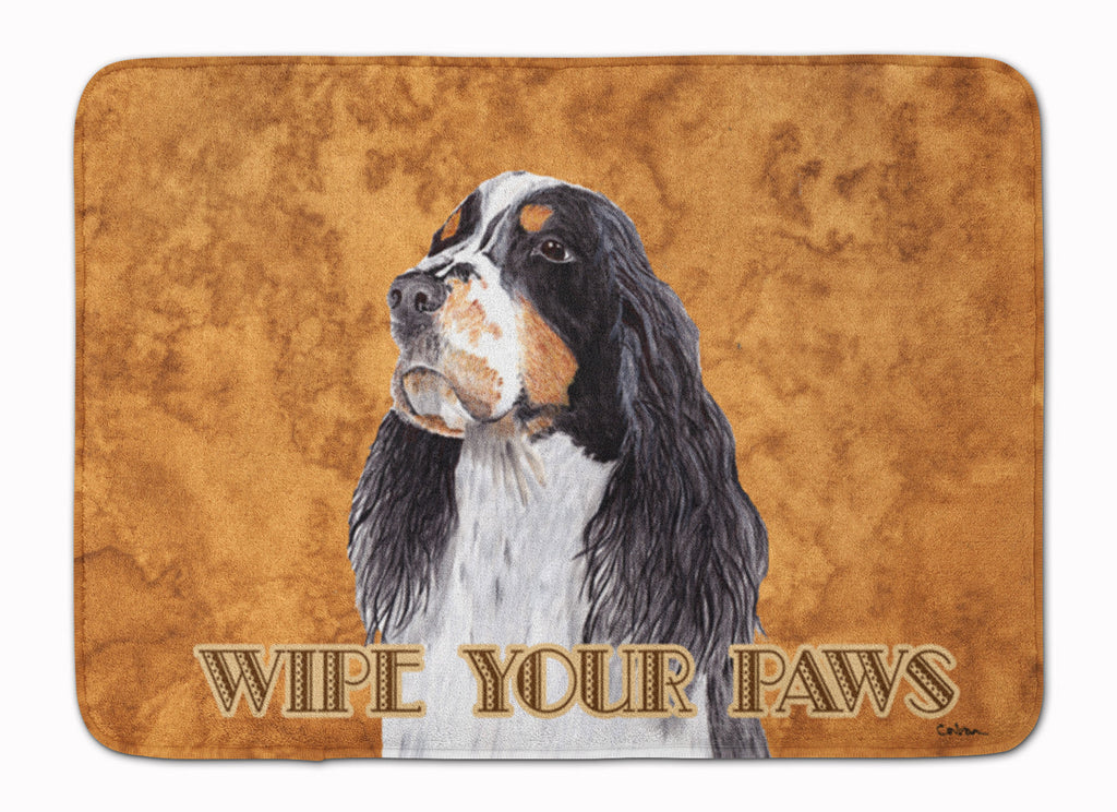 Springer Spaniel Wipe your Paws Memory Foam Kitchen Mat Machine Washable Anti-Fatigue Cushion Comfort Bath or Kitchen Rug