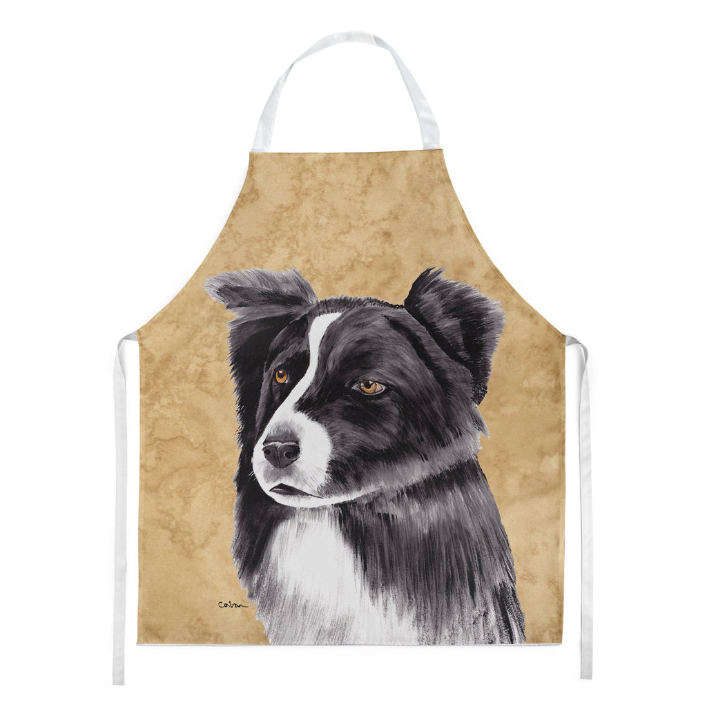 Border Collie Wipe your Paws Apron Cooking Kitchen Server Baking Crafts Gardening for Adult Women Men, Unisex, Large, Multicolor