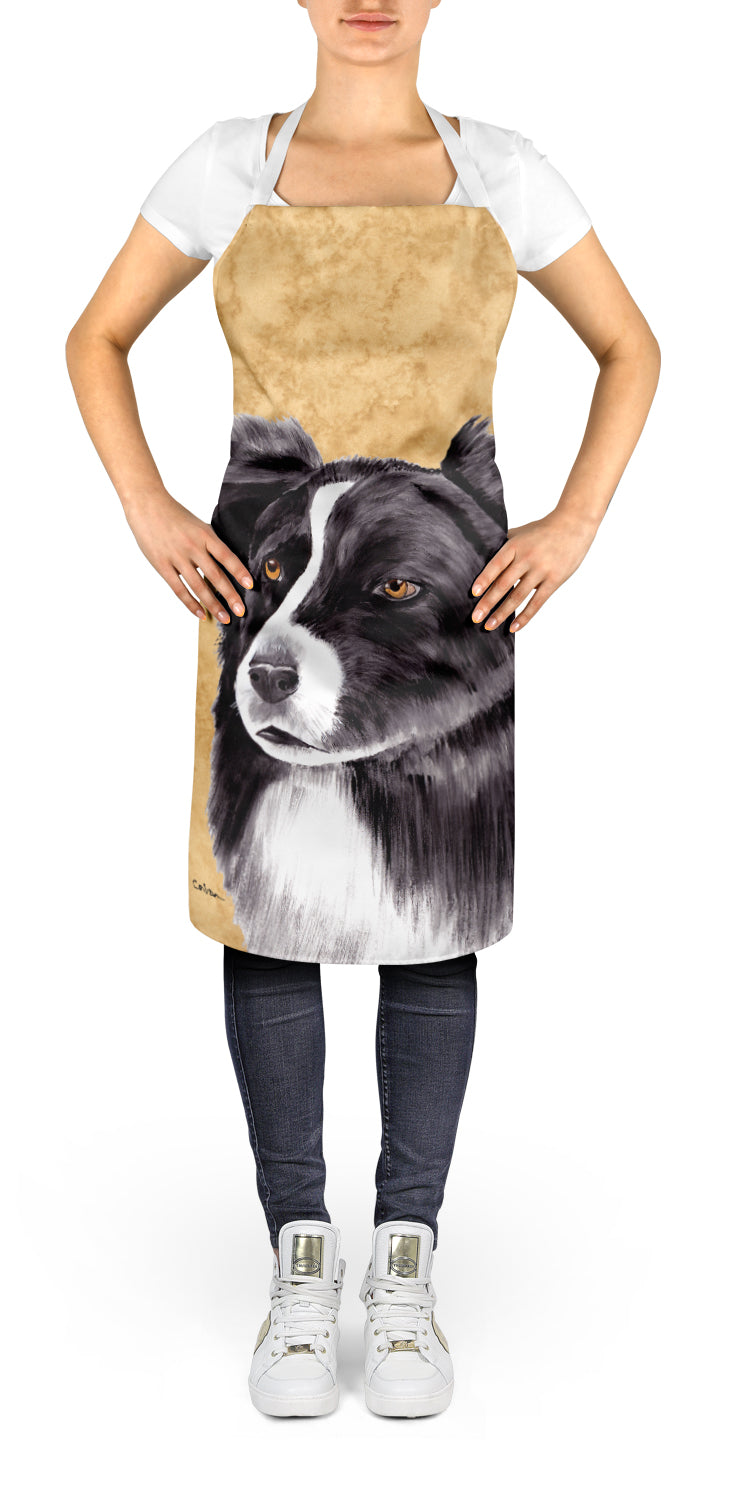 Border Collie Wipe your Paws Apron Cooking Kitchen Server Baking Crafts Gardening for Adult Women Men, Unisex, Large, Multicolor
