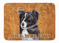Border Collie Wipe your Paws Memory Foam Kitchen Mat Machine Washable Anti-Fatigue Cushion Comfort Bath or Kitchen Rug