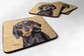 Dachshund Wipe your Paws Foam Coasters Set of 4 Cup Coasters for Indoor Outdoor, Tabletop Protection, Anti Slip, Mouse pad Material