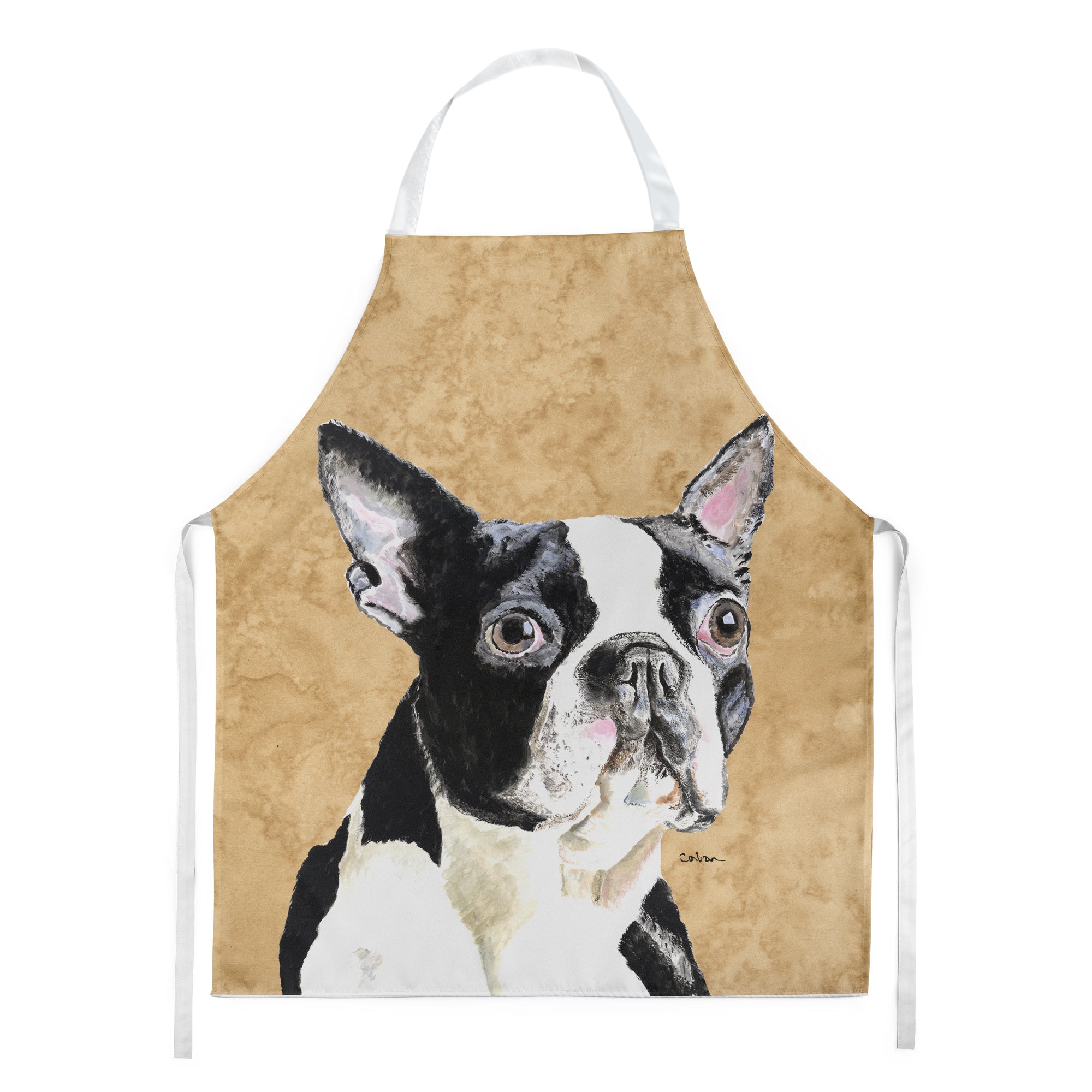 Boston Terrier Wipe your Paws Apron Cooking Kitchen Server Baking Crafts Gardening for Adult Women Men, Unisex, Large, Multicolor
