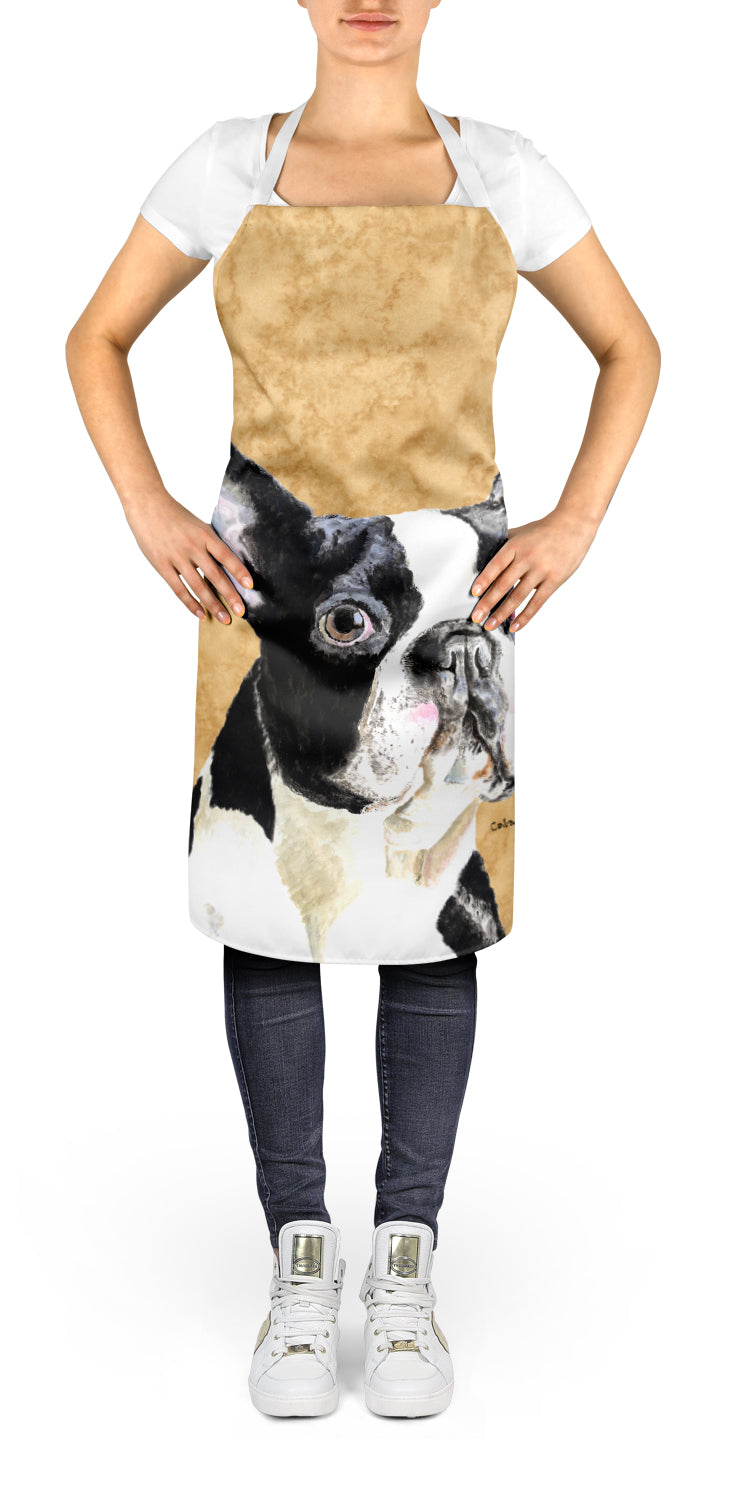 Boston Terrier Wipe your Paws Apron Cooking Kitchen Server Baking Crafts Gardening for Adult Women Men, Unisex, Large, Multicolor