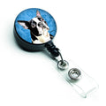 Blue Boston Terrier Retractable Badge Reel for Nurses ID Badge Holder with Clip Retractable Employee Badge Holder, Belt Clip