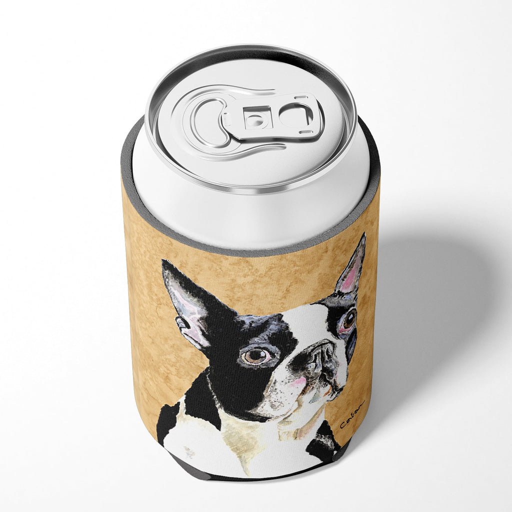 Boston Terrier Wipe your Paws Can or Bottle Hugger Cooler Sleeve for Standard 12 oz Cans, Insulated Foam Beer & Soda Can Hugger Reusable