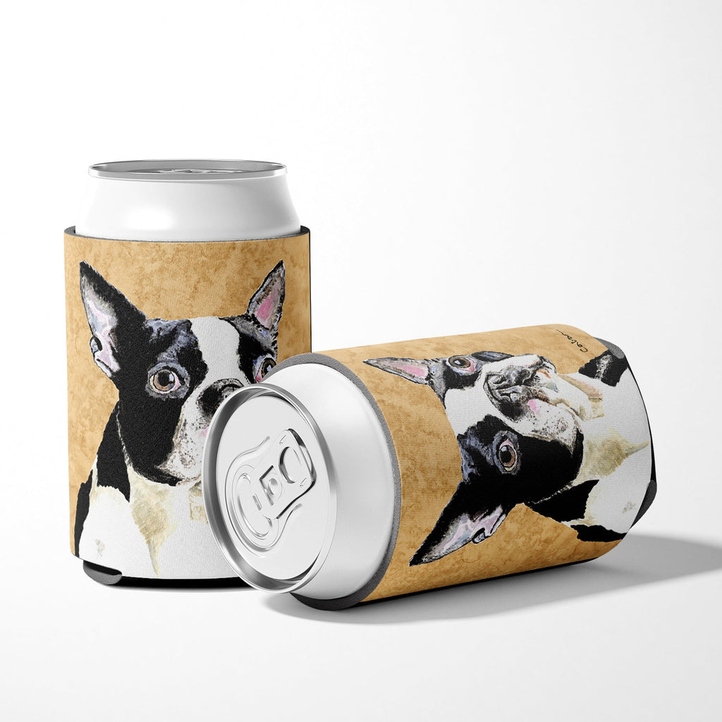 Boston Terrier Wipe your Paws Can or Bottle Hugger Cooler Sleeve for Standard 12 oz Cans, Insulated Foam Beer & Soda Can Hugger Reusable