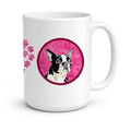 Pink Boston Terrier Ceramic Coffee Mug 15 oz Decorative Large C Handle Mug Cup for Tea, Cocoa Hot Chocolate
