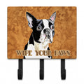 Boston Terrier Wipe your Paws Leash or Key Holder Wall Hooks, Coat Rack Wall Mount, for Hanging Keys, Towels, Aprons, Leashes