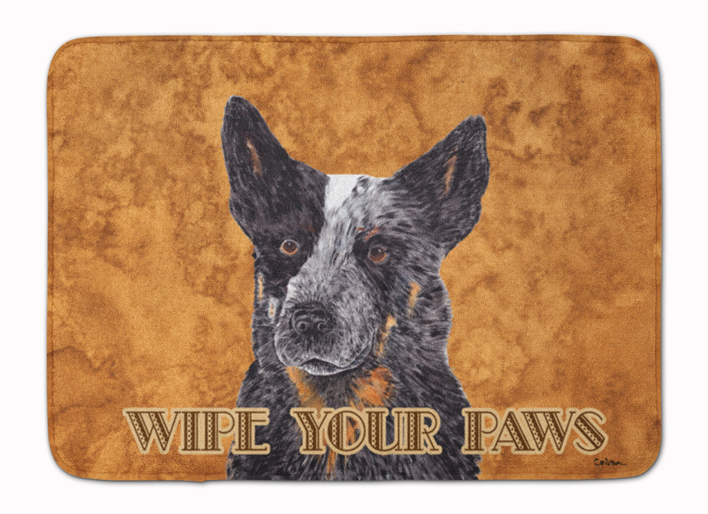 Australian Cattle Dog Wipe your Paws Memory Foam Kitchen Mat Machine Washable Anti-Fatigue Cushion Comfort Bath or Kitchen Rug