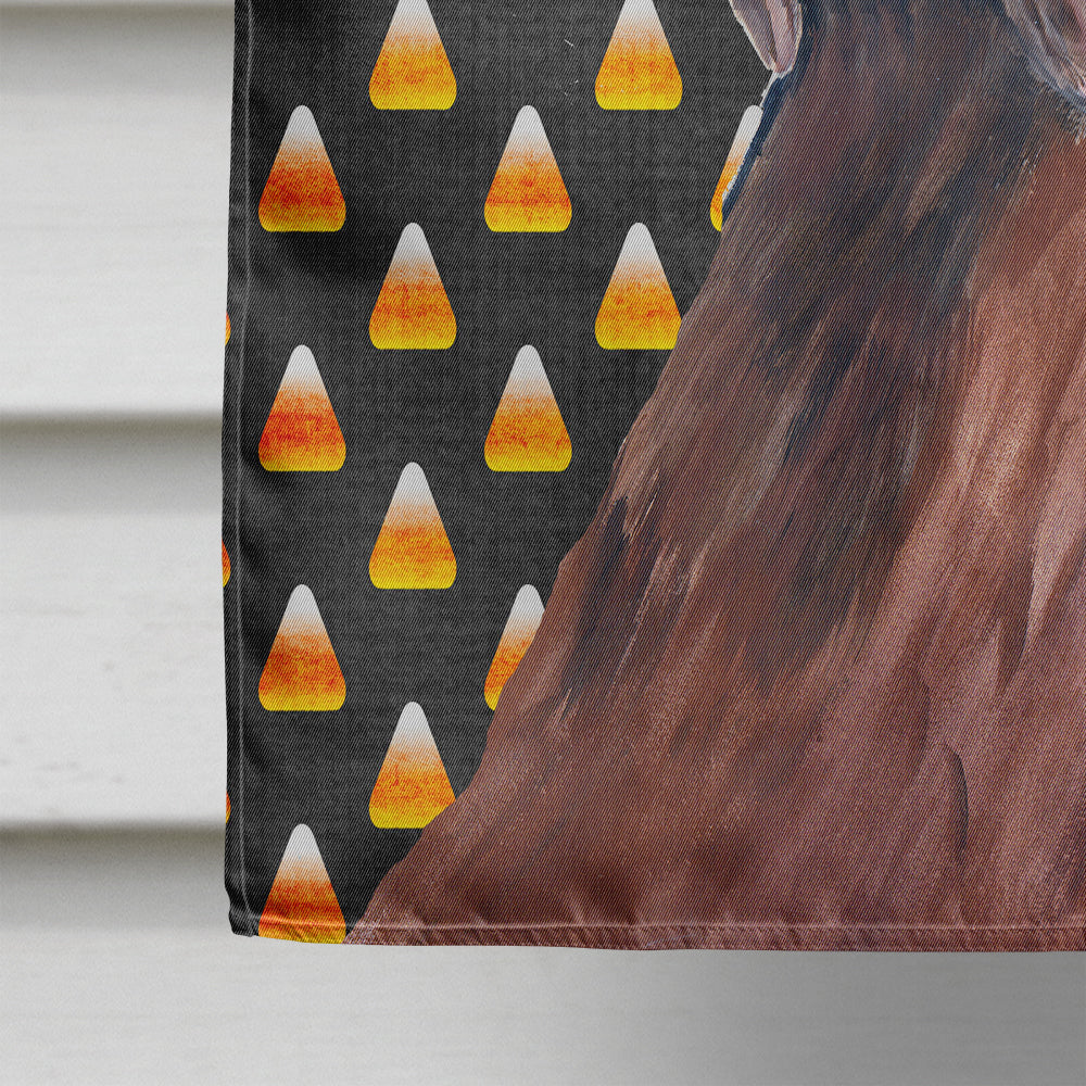Labrador Chocolate Candy Corn Halloween Portrait House Flag 28x40 Porch Sleeve Pole Decorative Outside Yard Banner Artwork Wall Hanging, Polyester