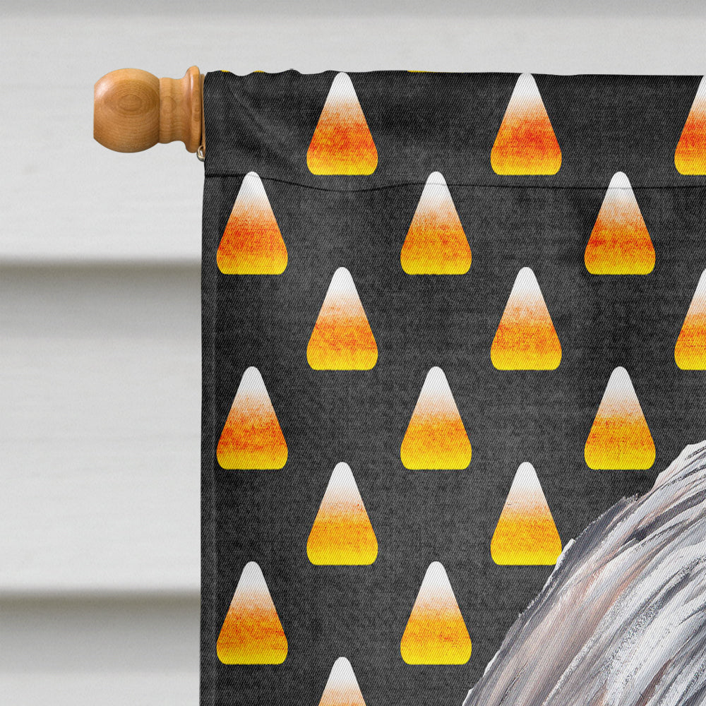 Shih Tzu Candy Corn Halloween Portrait House Flag 28x40 Porch Sleeve Pole Decorative Outside Yard Banner Artwork Wall Hanging, Polyester