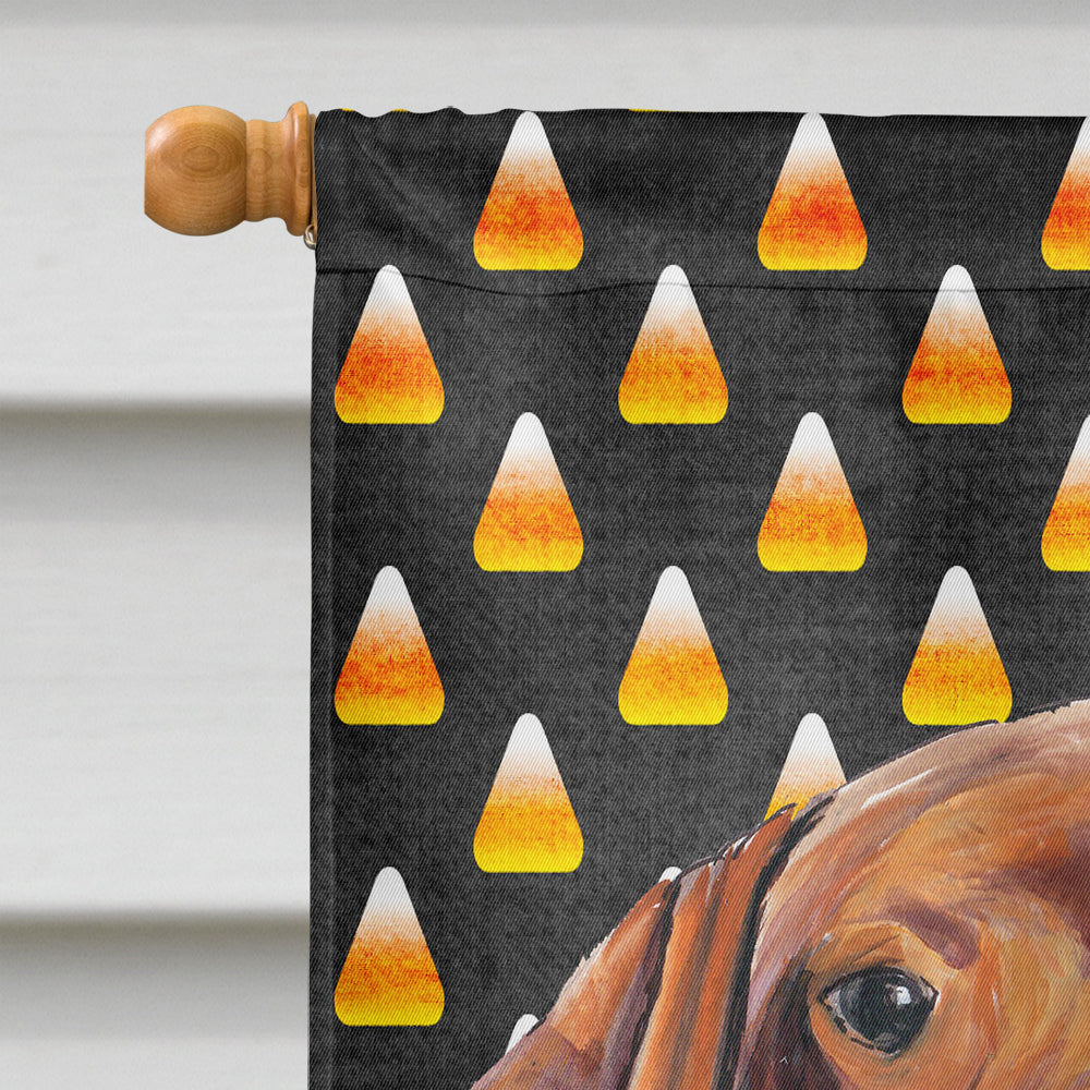 Vizsla Candy Corn Halloween Portrait House Flag 28x40 Porch Sleeve Pole Decorative Outside Yard Banner Artwork Wall Hanging, Polyester