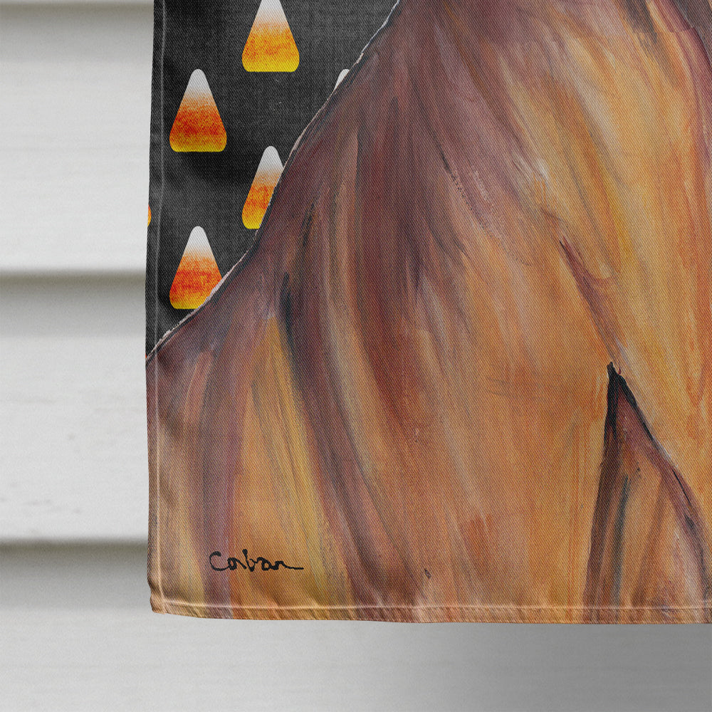 Vizsla Candy Corn Halloween Portrait House Flag 28x40 Porch Sleeve Pole Decorative Outside Yard Banner Artwork Wall Hanging, Polyester