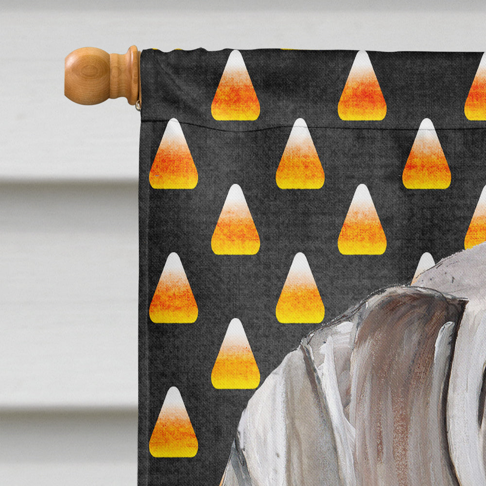 Weimaraner Candy Corn Halloween Portrait House Flag 28x40 Porch Sleeve Pole Decorative Outside Yard Banner Artwork Wall Hanging, Polyester