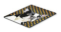 Boston Terrier Candy Corn Halloween Portrait Mouse Pad, Heat Resistant Trivet Hot Pad , Non Slip Rubber Desk Mat, Kitchen Counter Protector, Home Office Decor Gift