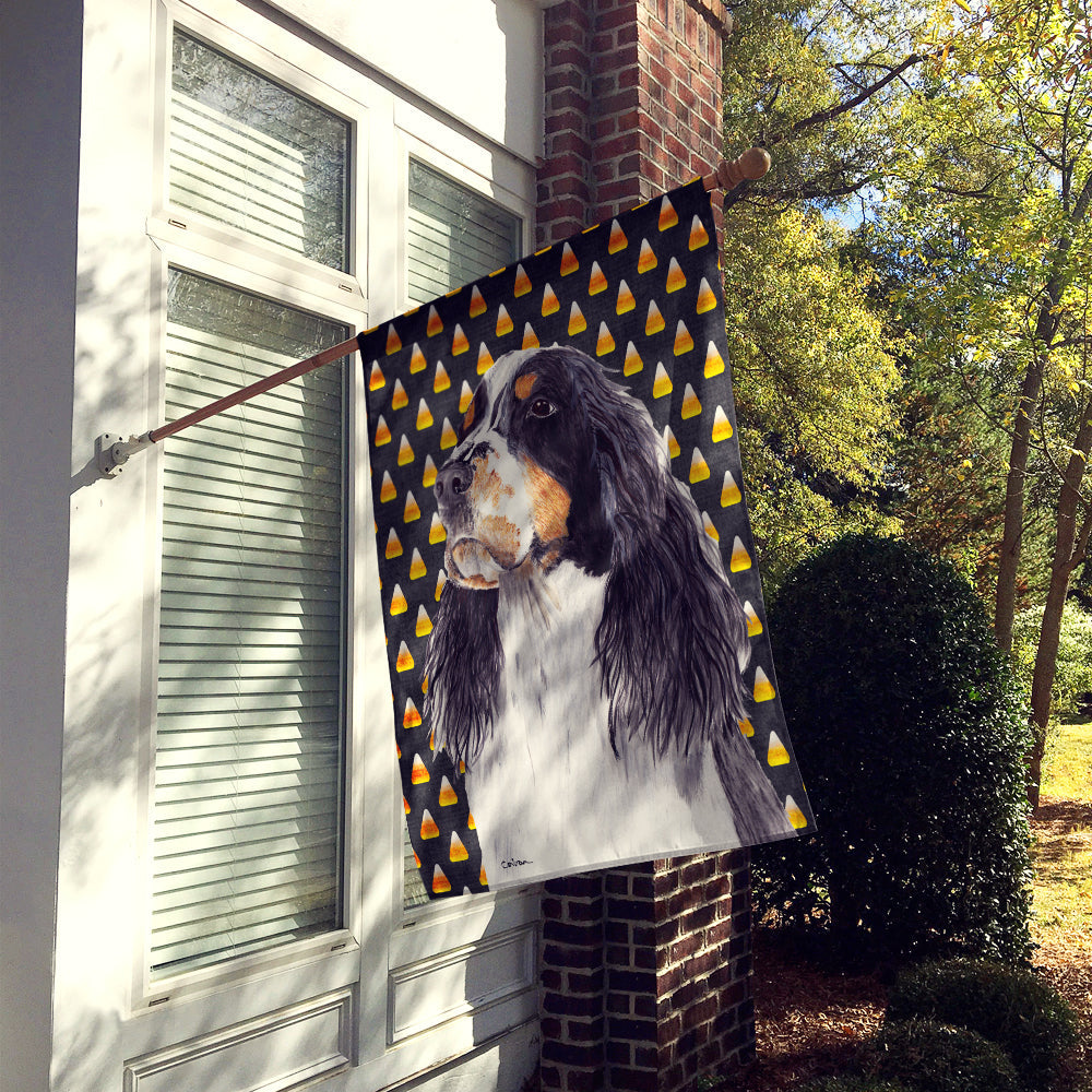 Springer Spaniel Candy Corn Halloween Portrait House Flag 28x40 Porch Sleeve Pole Decorative Outside Yard Banner Artwork Wall Hanging, Polyester