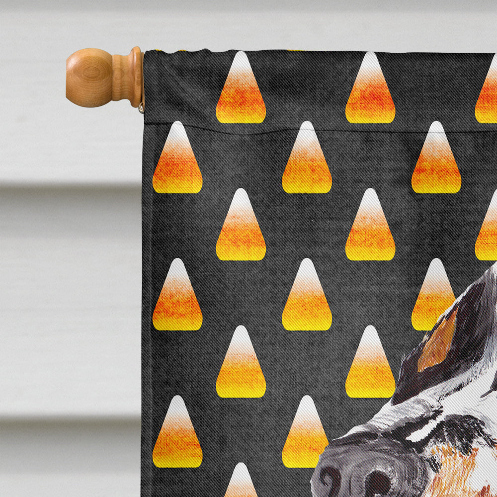 Springer Spaniel Candy Corn Halloween Portrait House Flag 28x40 Porch Sleeve Pole Decorative Outside Yard Banner Artwork Wall Hanging, Polyester