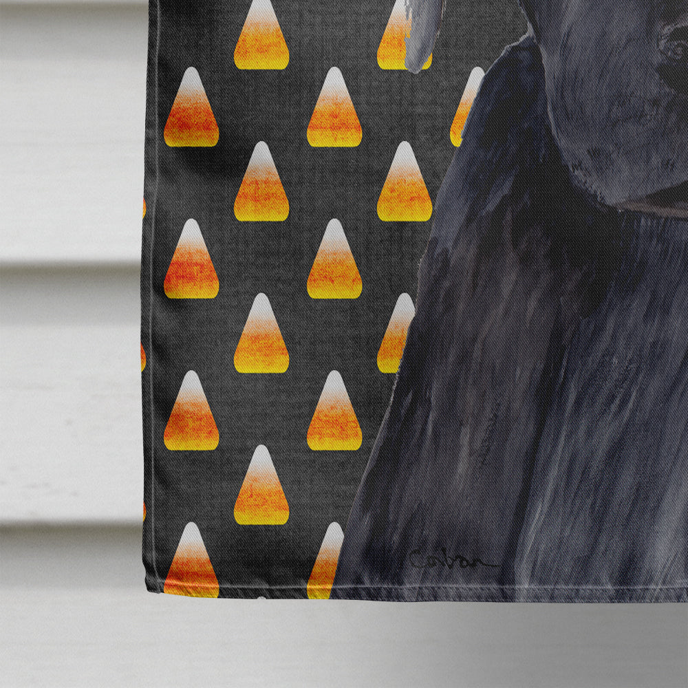 Labrador Candy Corn Halloween Portrait House Flag 28x40 Porch Sleeve Pole Decorative Outside Yard Banner Artwork Wall Hanging, Polyester