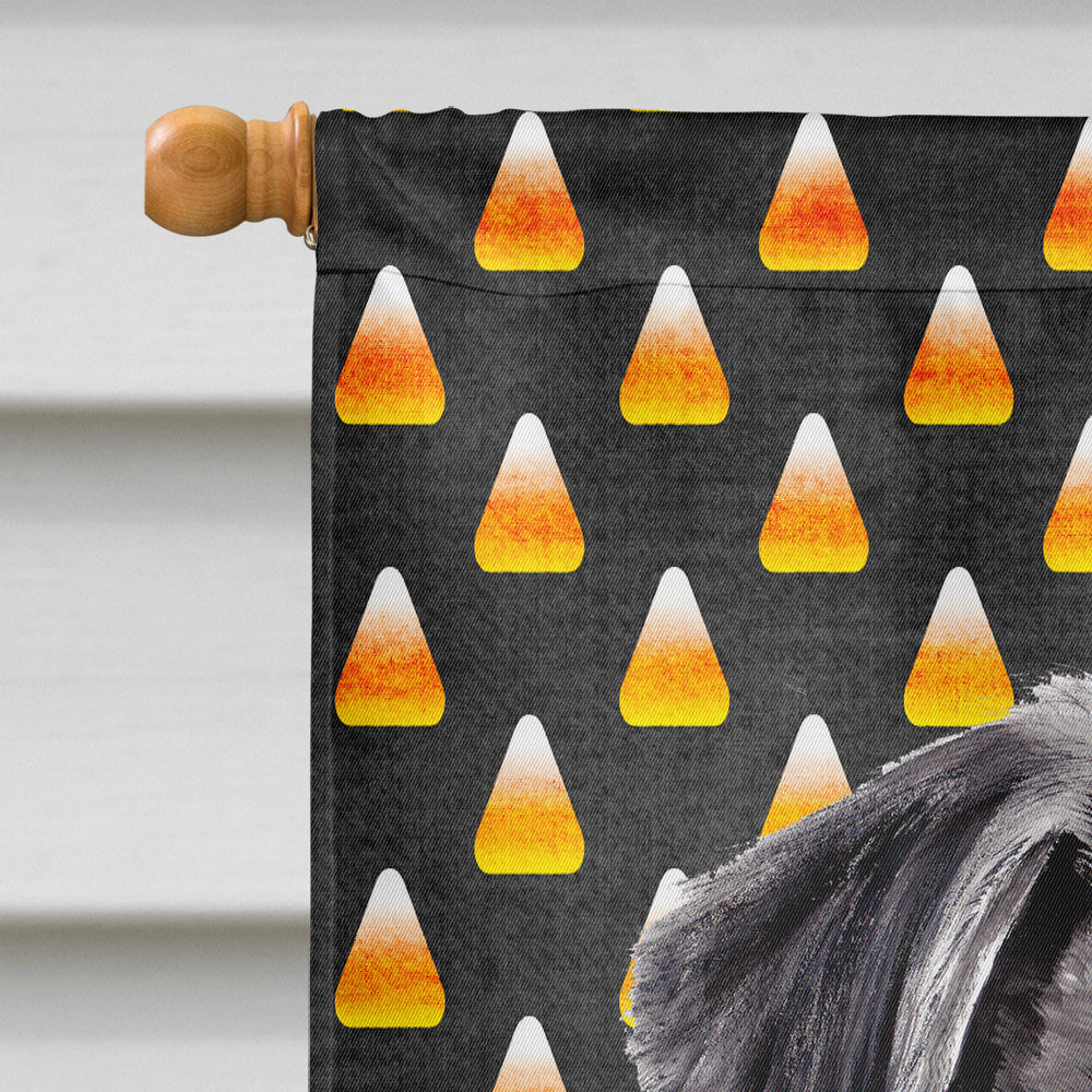 Pug Candy Corn Halloween Portrait House Flag 28x40 Porch Sleeve Pole Decorative Outside Yard Banner Artwork Wall Hanging, Polyester
