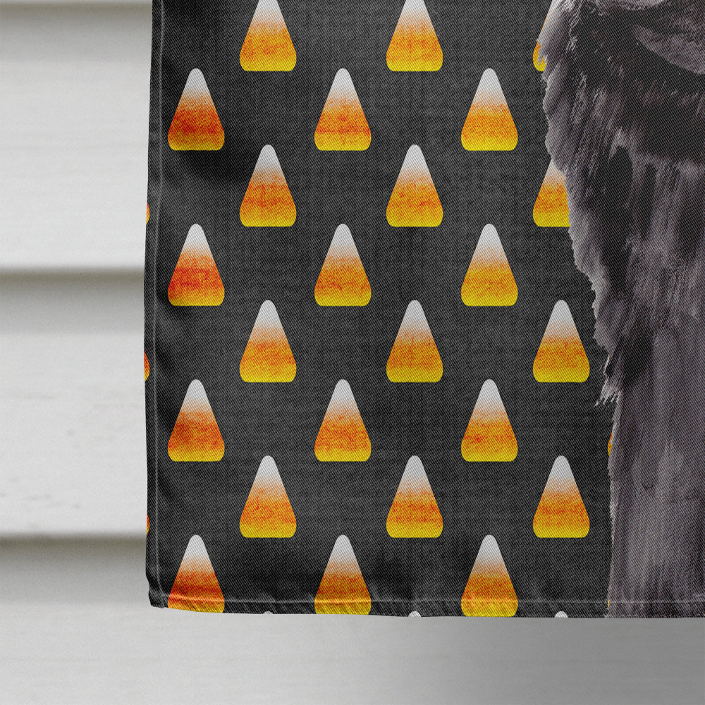 Pug Candy Corn Halloween Portrait House Flag 28x40 Porch Sleeve Pole Decorative Outside Yard Banner Artwork Wall Hanging, Polyester